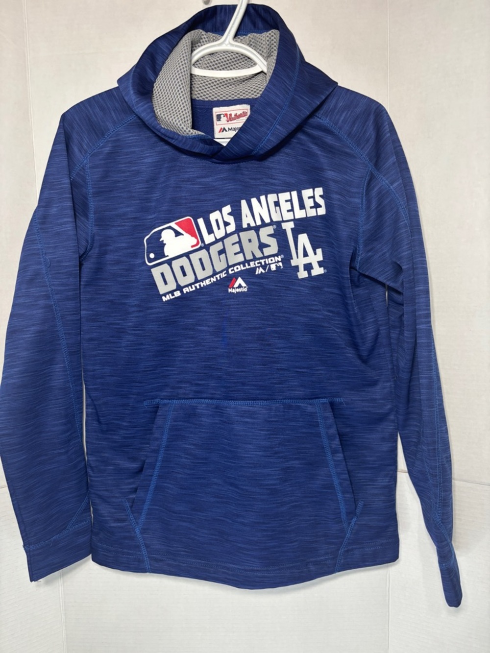 Authentic Majestic Youth Large (14-16) LA Dodgers MLB Baseball Pullover Hoodie